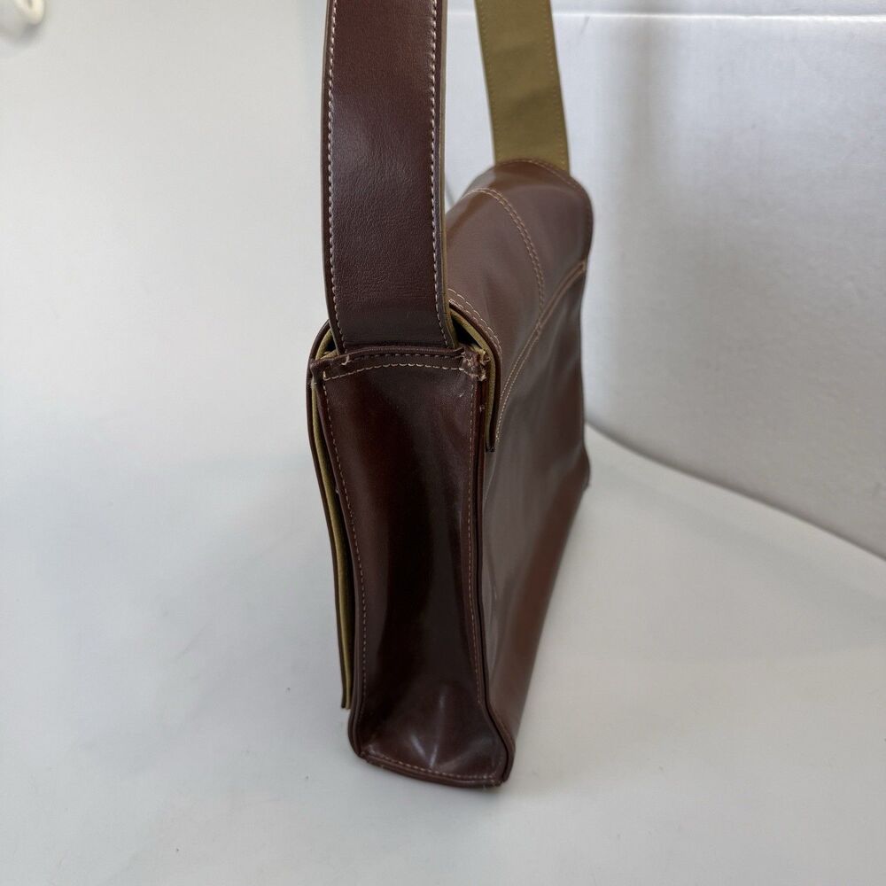 Vintage Mondani New York Brown Faux Leather Structured Shoulder Bag Purse EUC - Picture 9 of 15